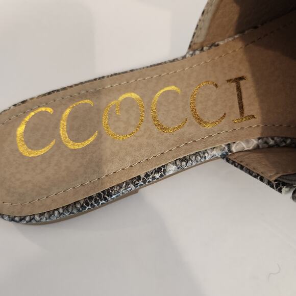 CCOCCI Snake Print Mules - Black and Gray - Picture 3 of 10